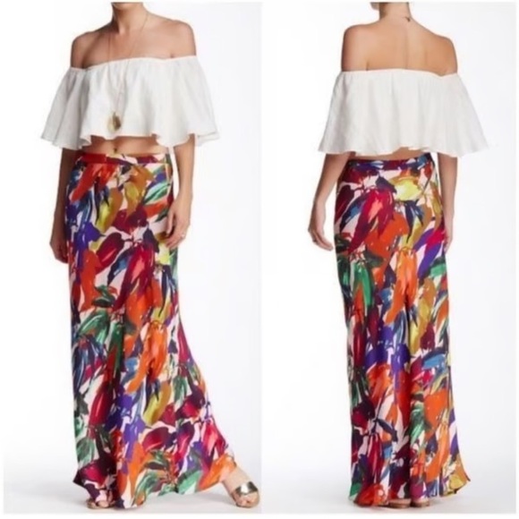 Trina Turk Piper Vibrant Multicolor Maxi Skirt | 10 - Picture 1 of 5
